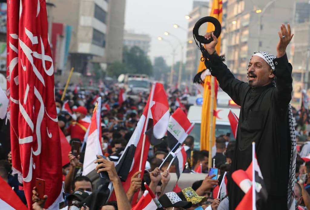 Protests in Iraq that prompted the government to cut internet access