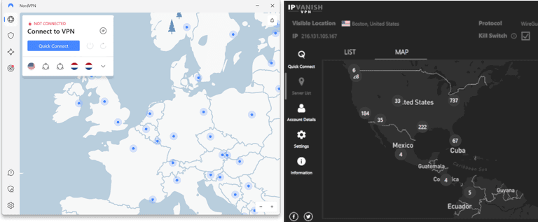 NordVPN vs IPVanish
