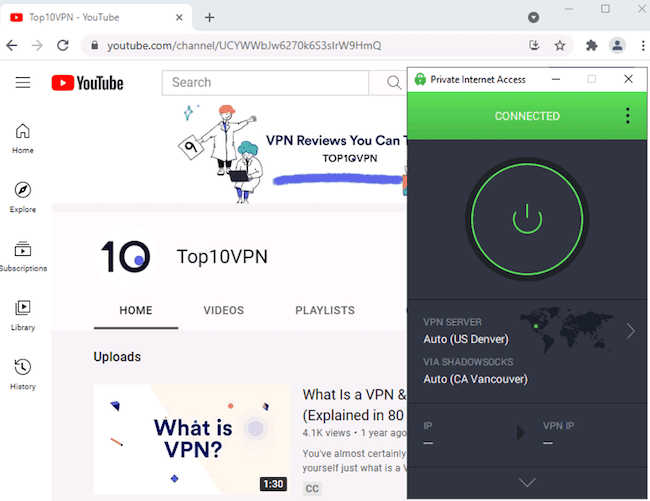Private Internet Access che sblocca YouTube in Cina