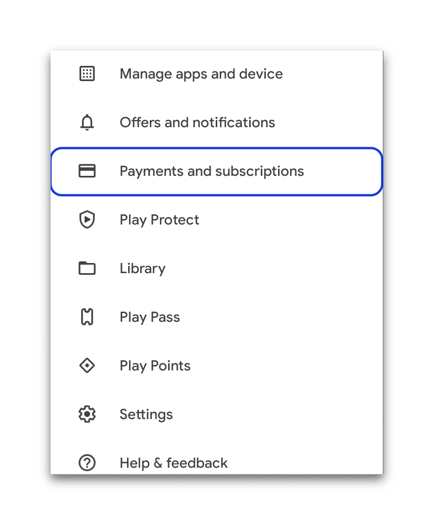 Abbonamenti all'account Play Store di prova gratuita di Surfshark per Android