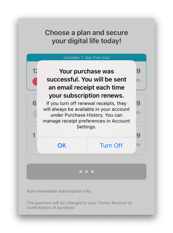 Alta en la prueba gratuita de Surfshark en iOS 