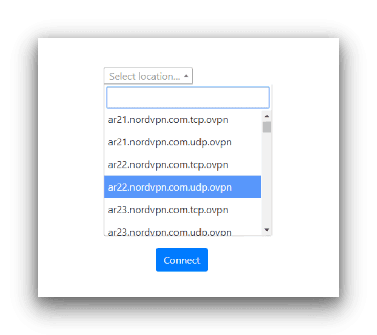 NordVPN on the FlashRouter privacy app