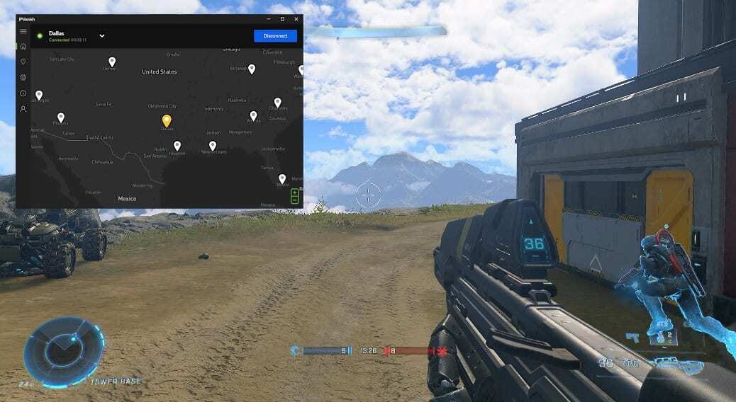 Usando IPVanish para jugar un videojuego online de forma anónima