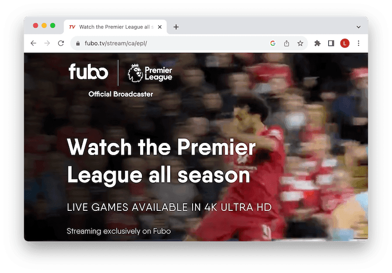 Live streaming Premier League games on Fubo Canada