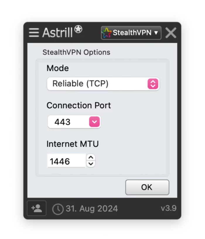 Using Astrill's StealthVPN Protocol