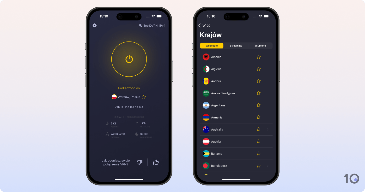 Aplikacja CyberGhost dla iOS