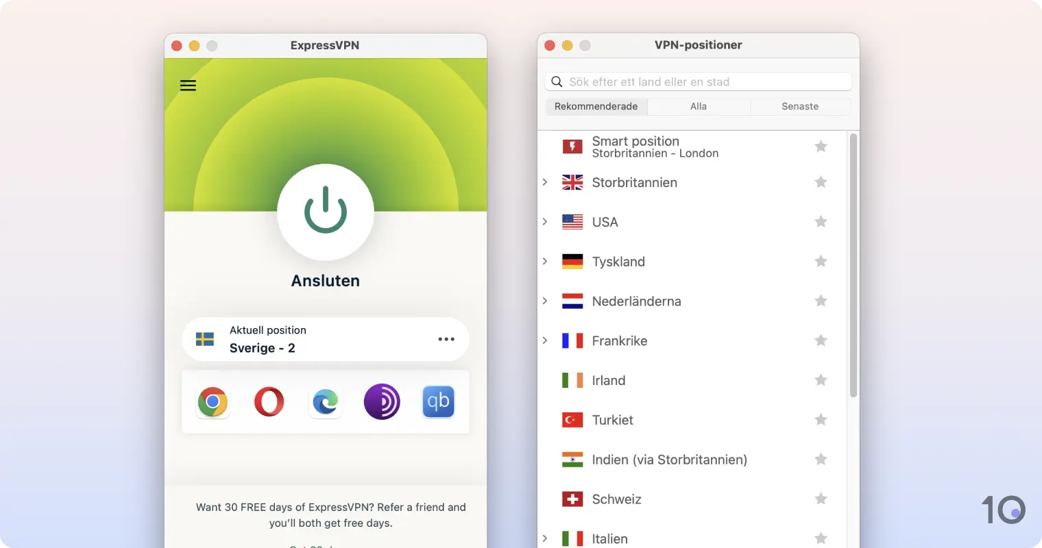 ExpressVPNs app för macOS