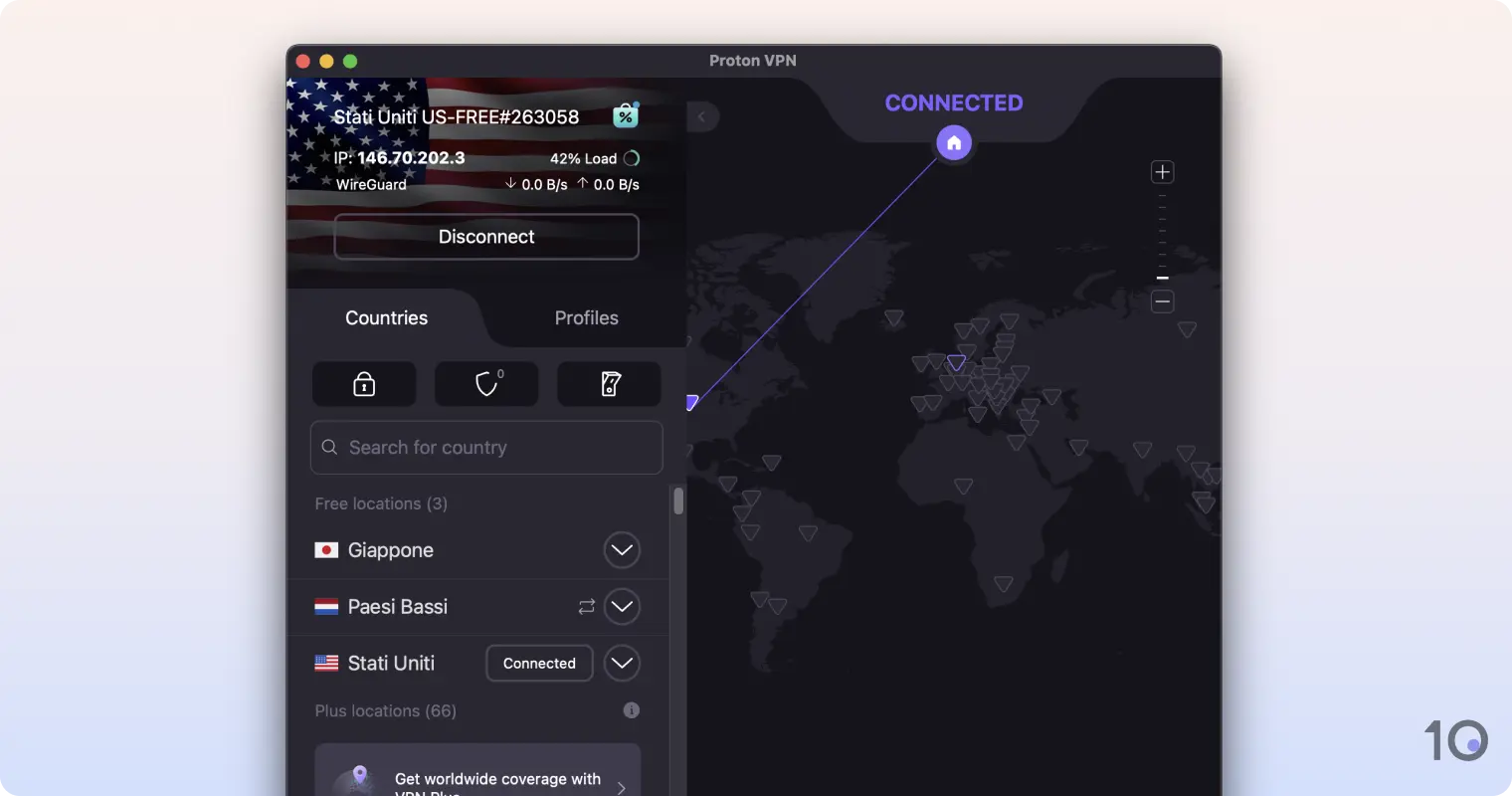 L'applicazione macOS gratis di ProtonVPN