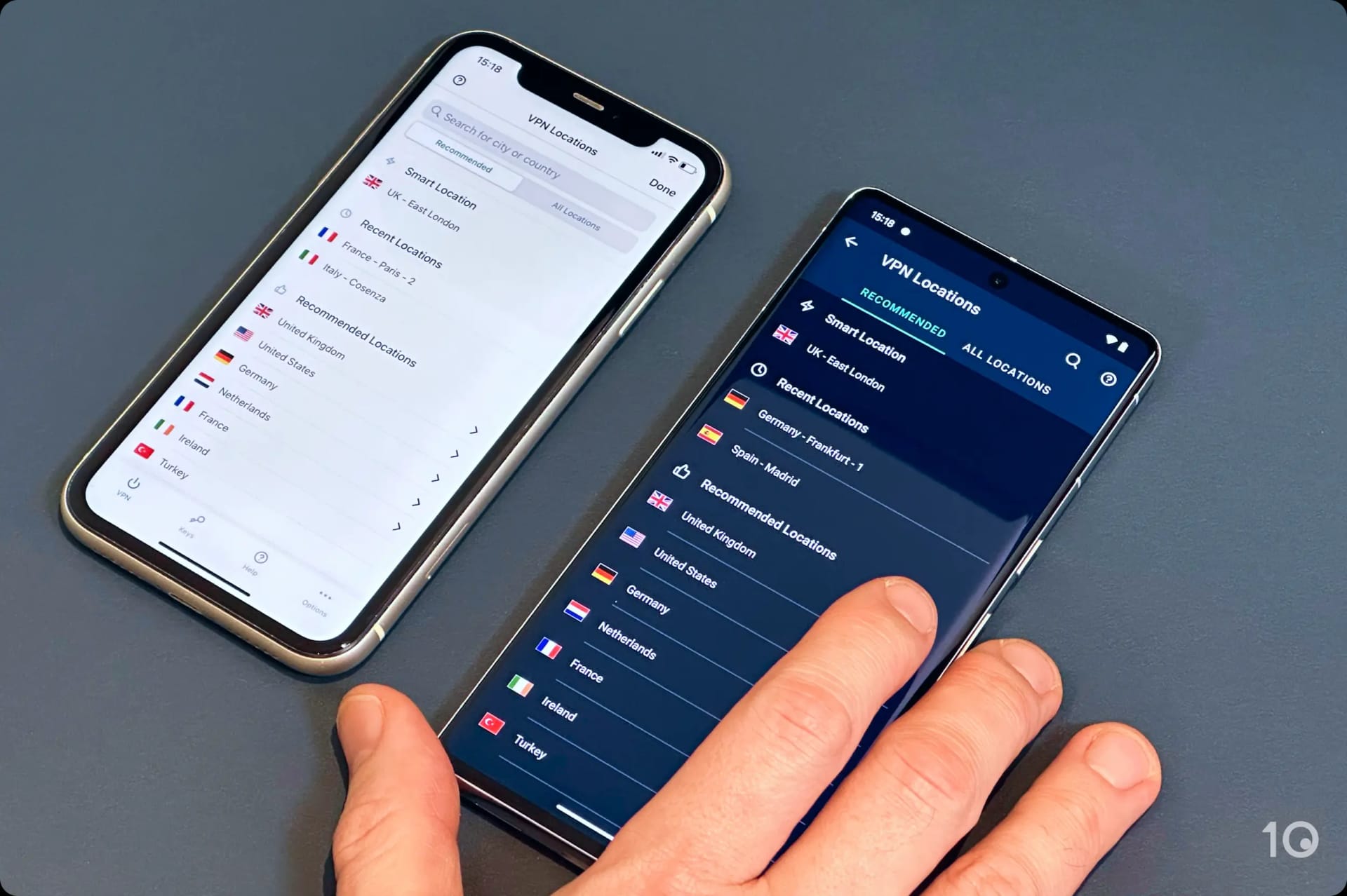 Elenco server ExpressVPN su iOS e Android