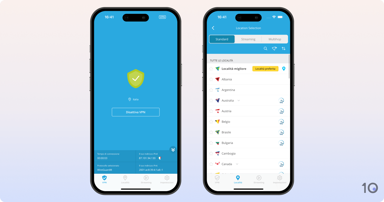 L'app di Hide.me per iOS
