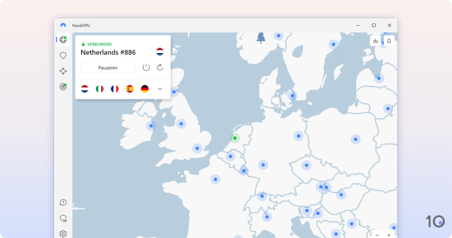 NordVPN's app voor Windows