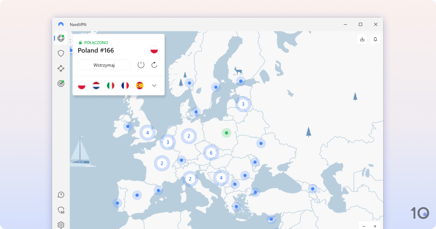 Aplikacja NordVPN dla systemu Windows