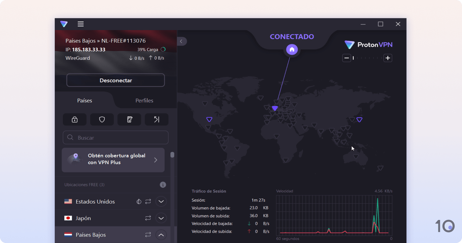 Aplicación de Proton VPN Gratis para Windows