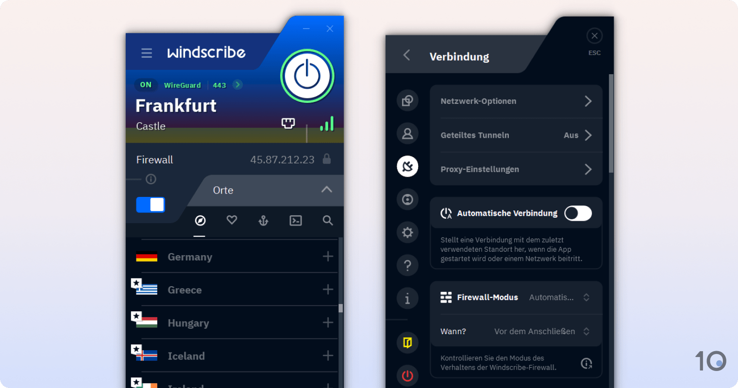Die VPN-App von Windscribe Free für Windows