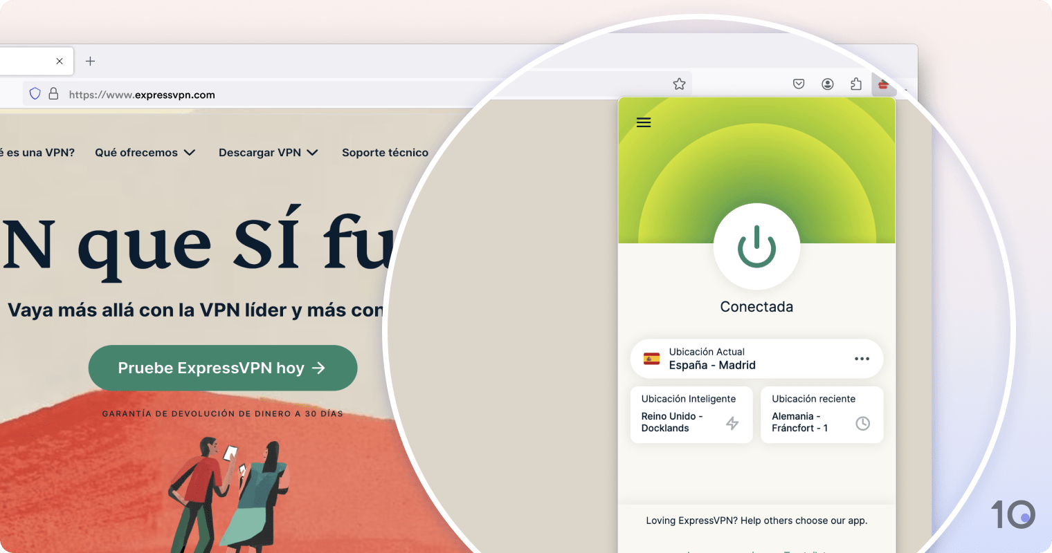 Extensión de navegador de ExpressVPN para Firefox