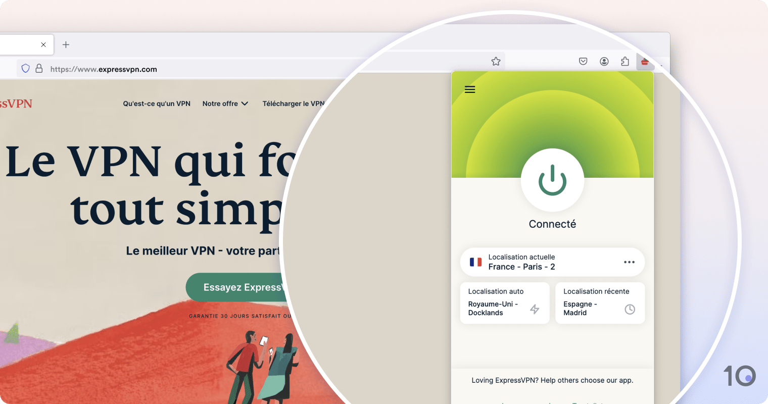 Extension de navigateur d'ExpressVPN pour Firefox