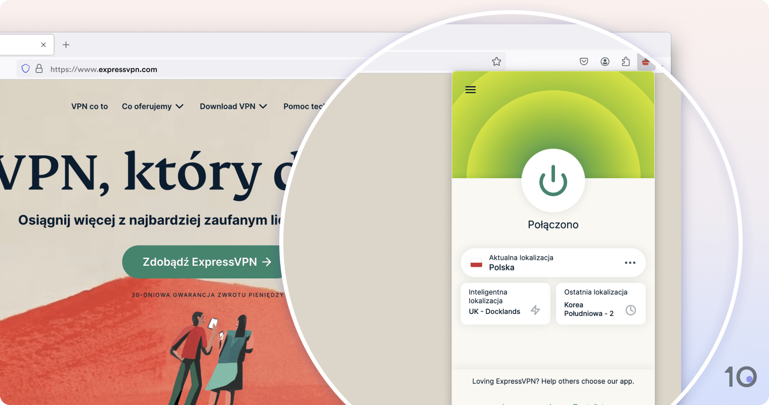 Rozszerzenie przeglądarki ExpressVPN dla Firefoksa