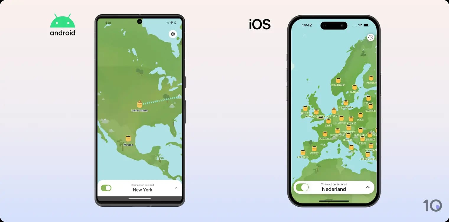 TunnelBear's VPN-apps voor Android en iOS