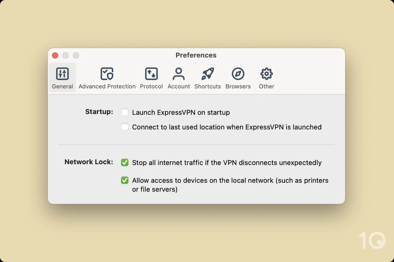Configuración de Network Lock (kill switch) en ExpressVPN