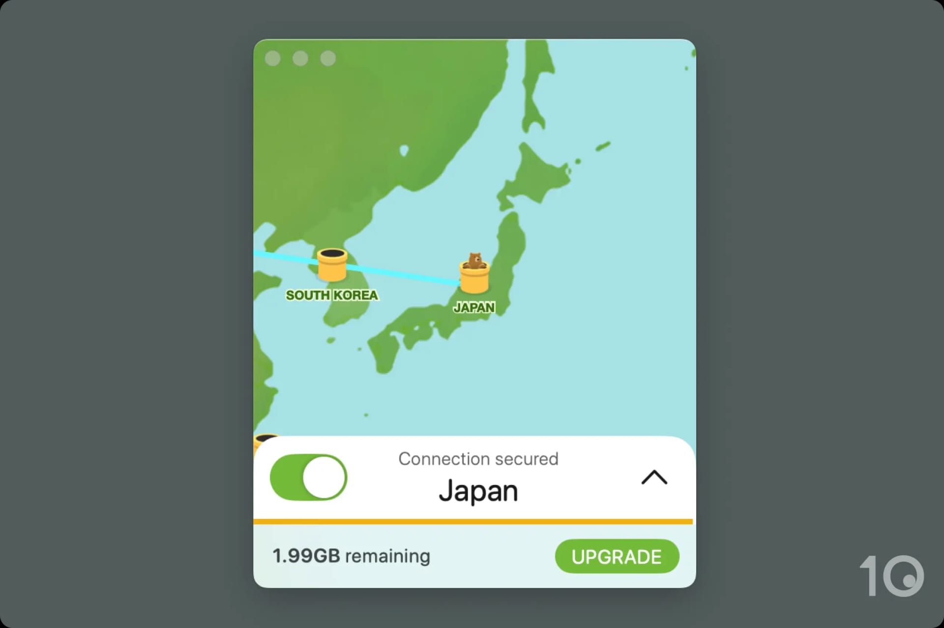 Servidor japonés gratuito de TunnelBear