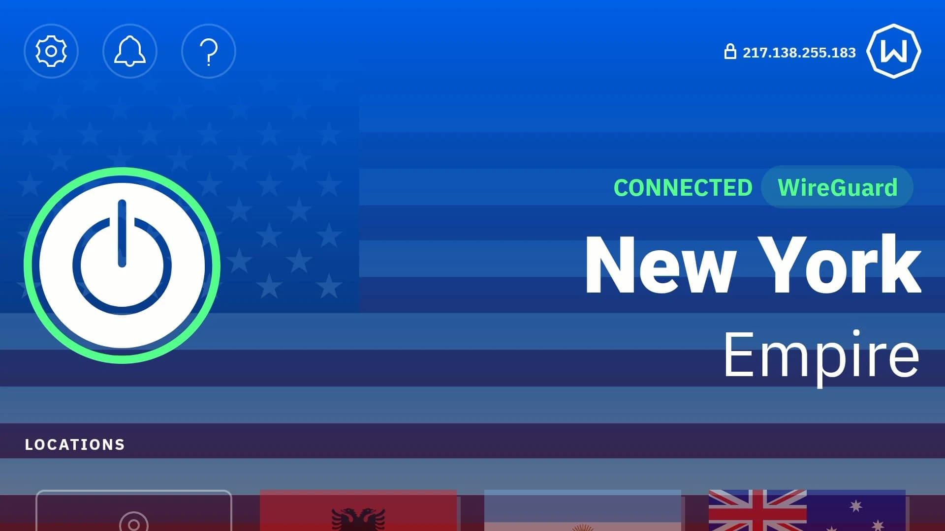 Connessione al server Windscribe di New York su Fire TV
