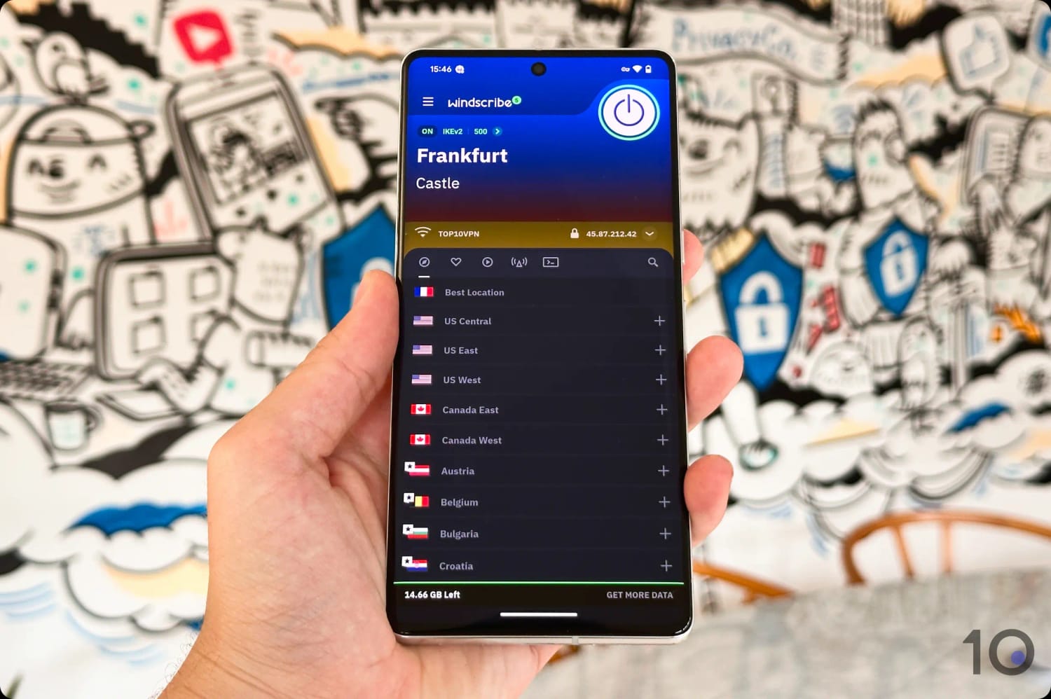 Servidor alemán gratuito de Windscribe