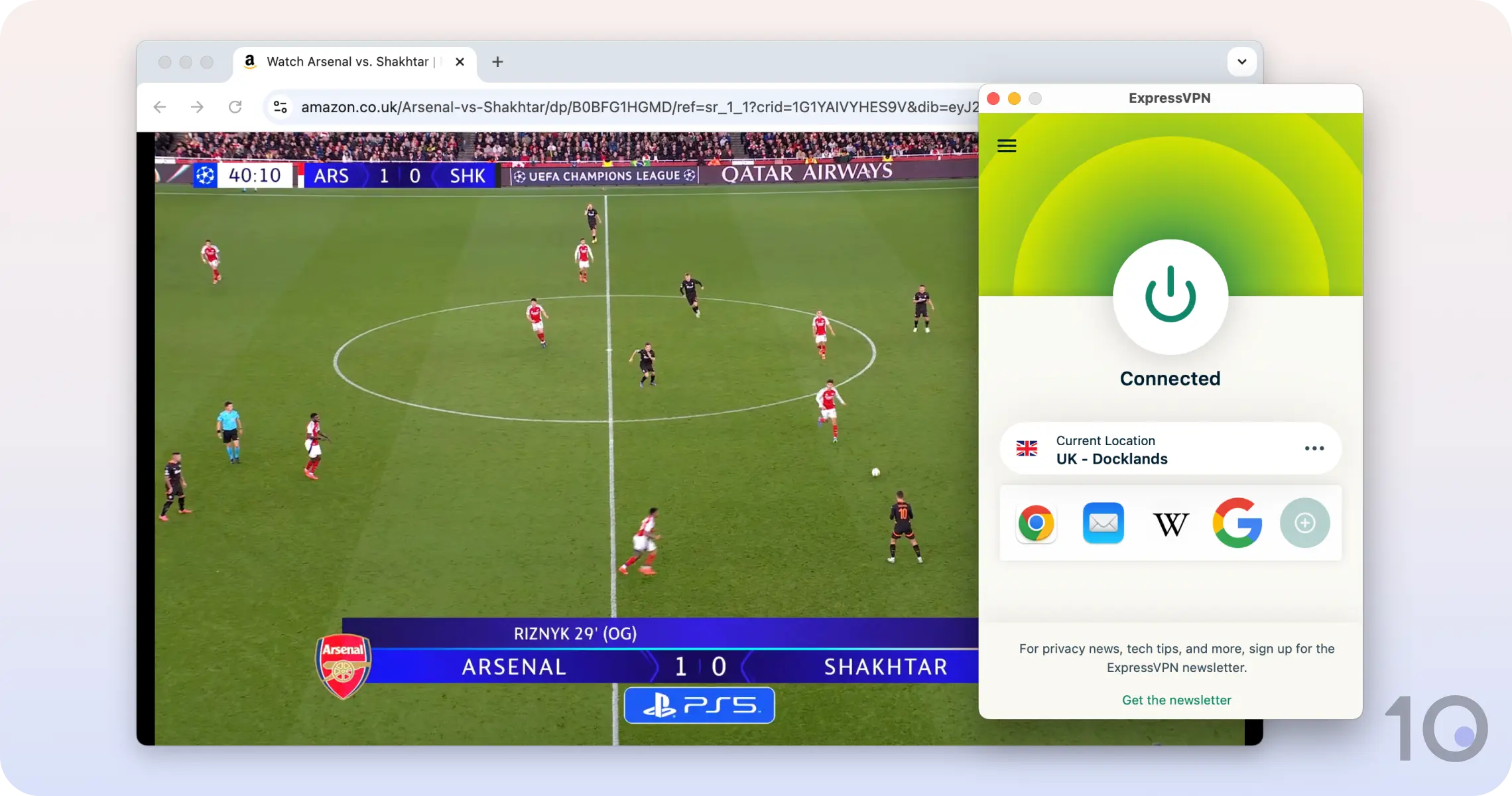 Aplicación ExpressVPN