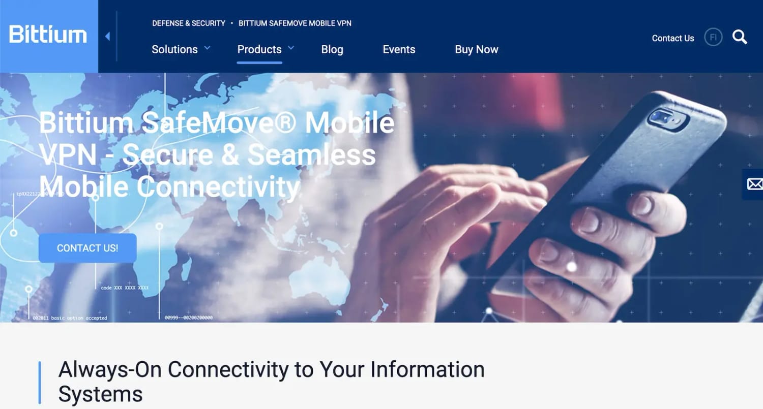 Mobiele VPN-dienst aangeboden door Bittium