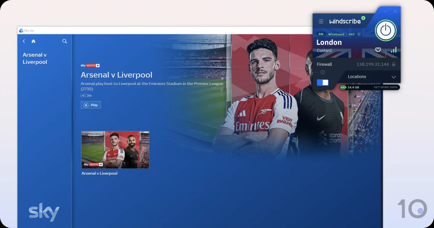 Unblocking Sky Go with Windscribe's Free VPN