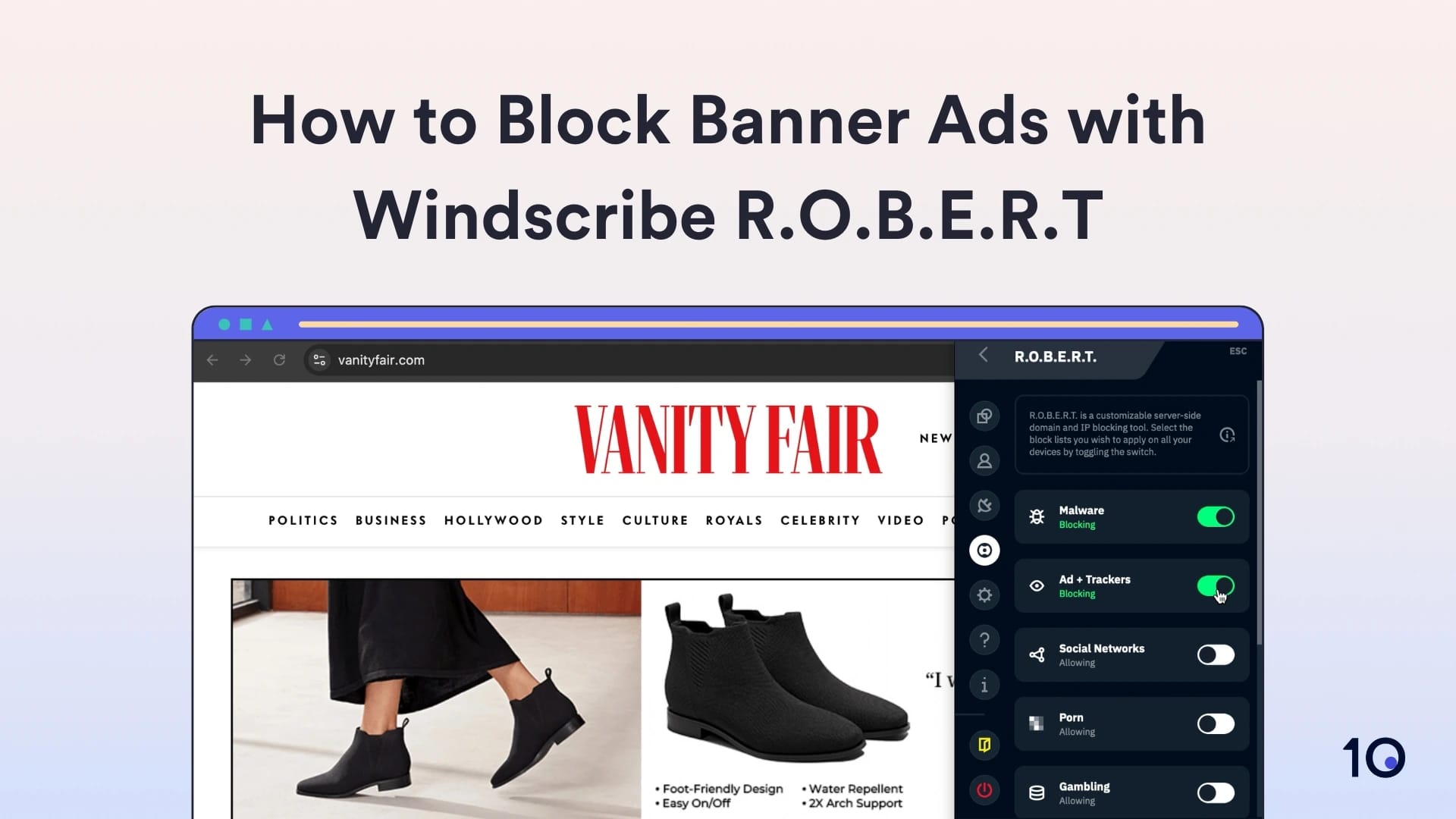 How to Use Windscribe R.O.B.E.R.T. Ad Blocker to Remove Website Banner Ads