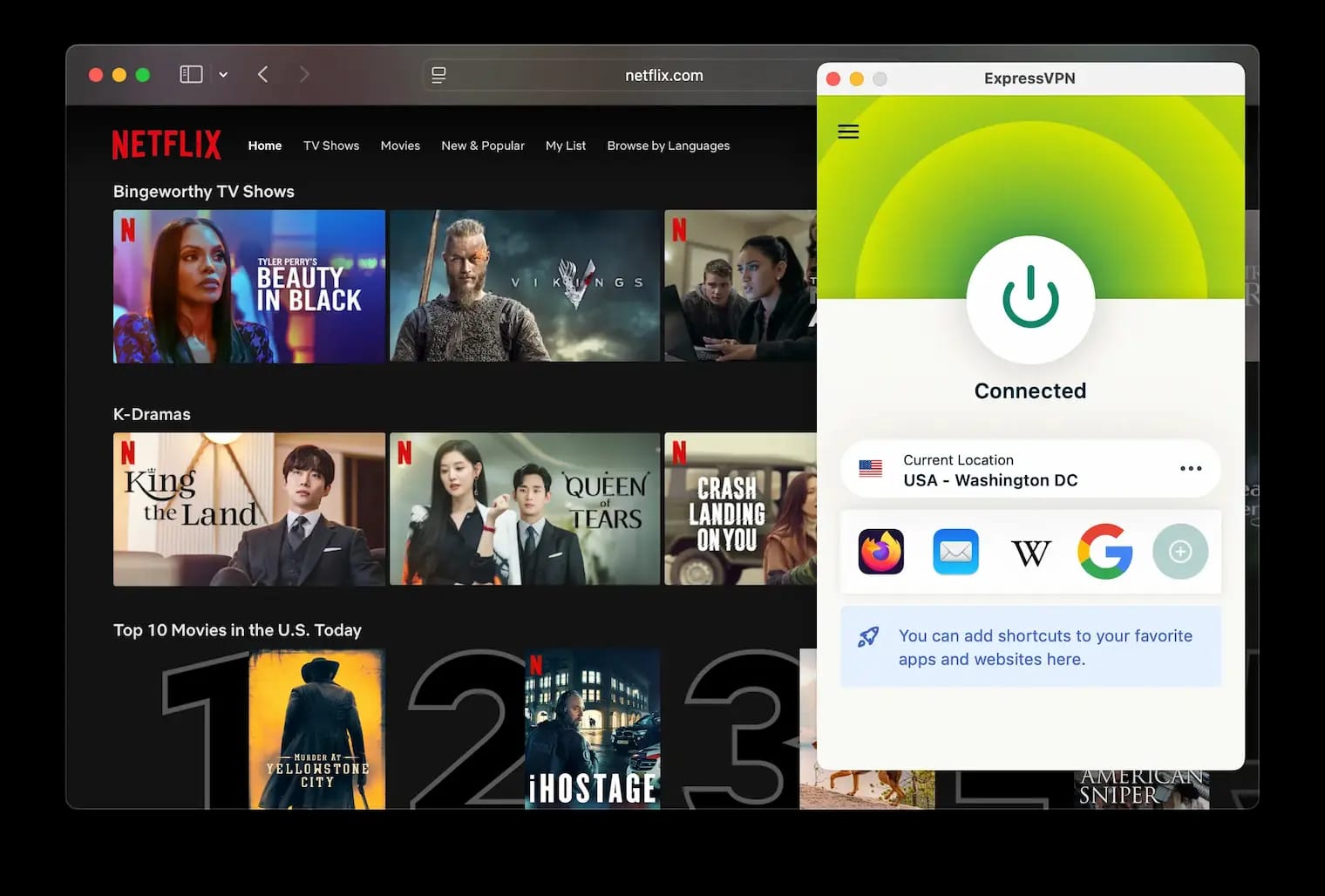 ExpressVPN working with US Netflix