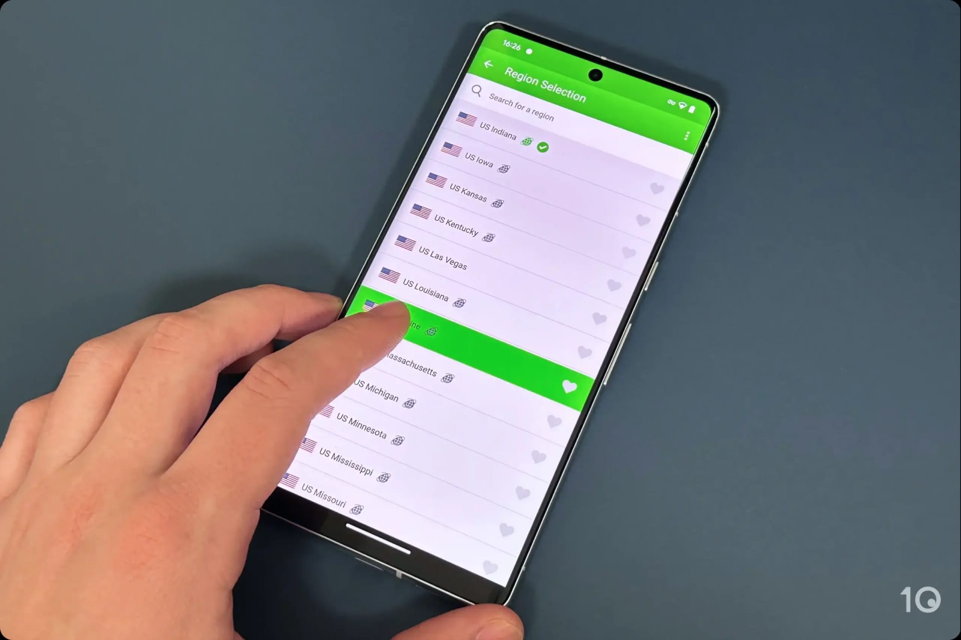 PIA VPN's US servers in the Android app