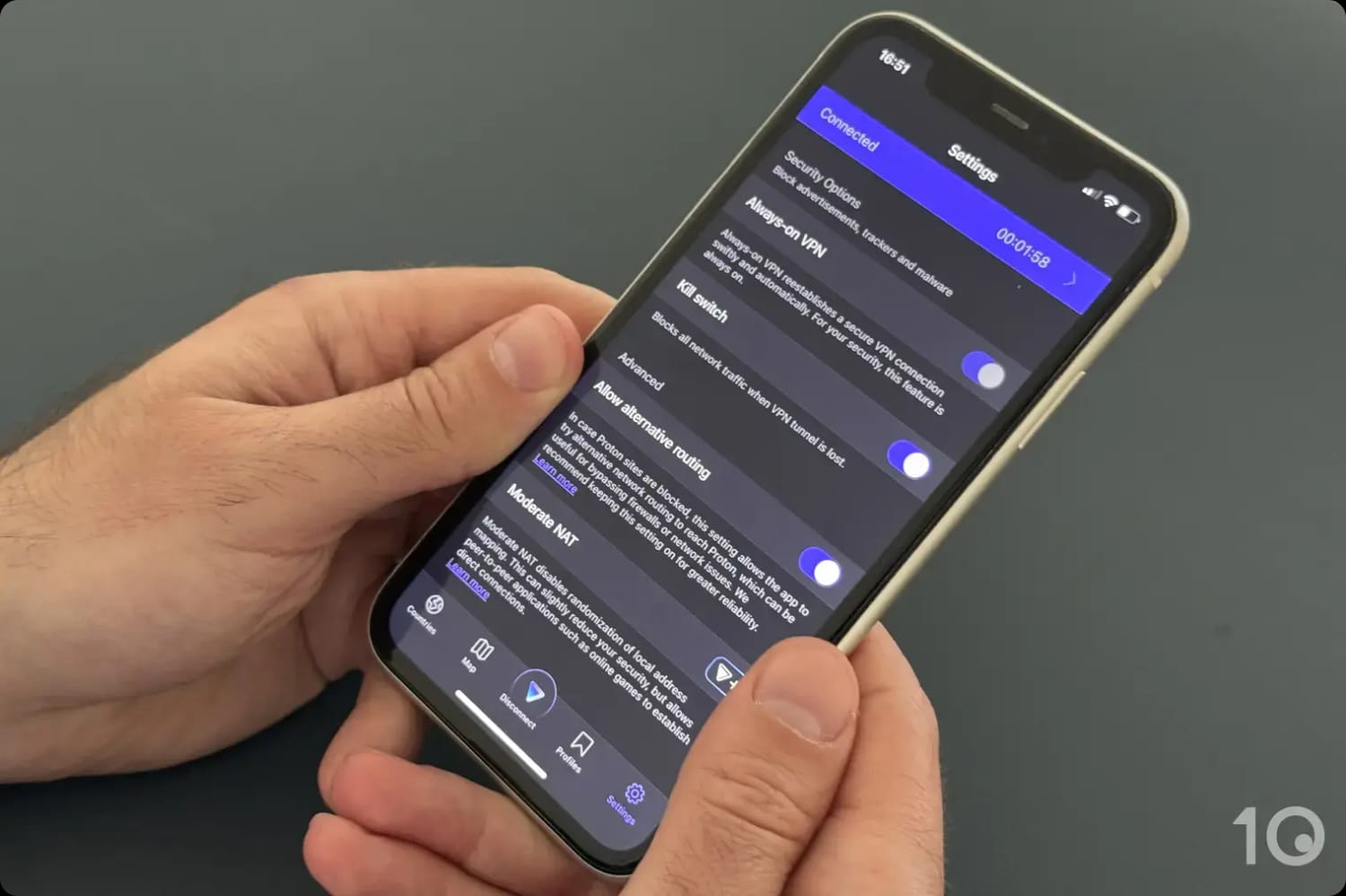 Proton VPN's free app has many security features