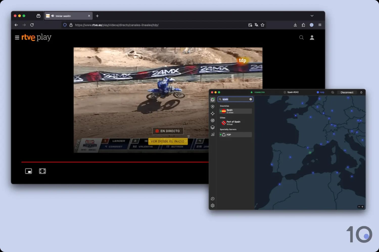 Viendo RTVA Play desde el extranjero con NordVPN