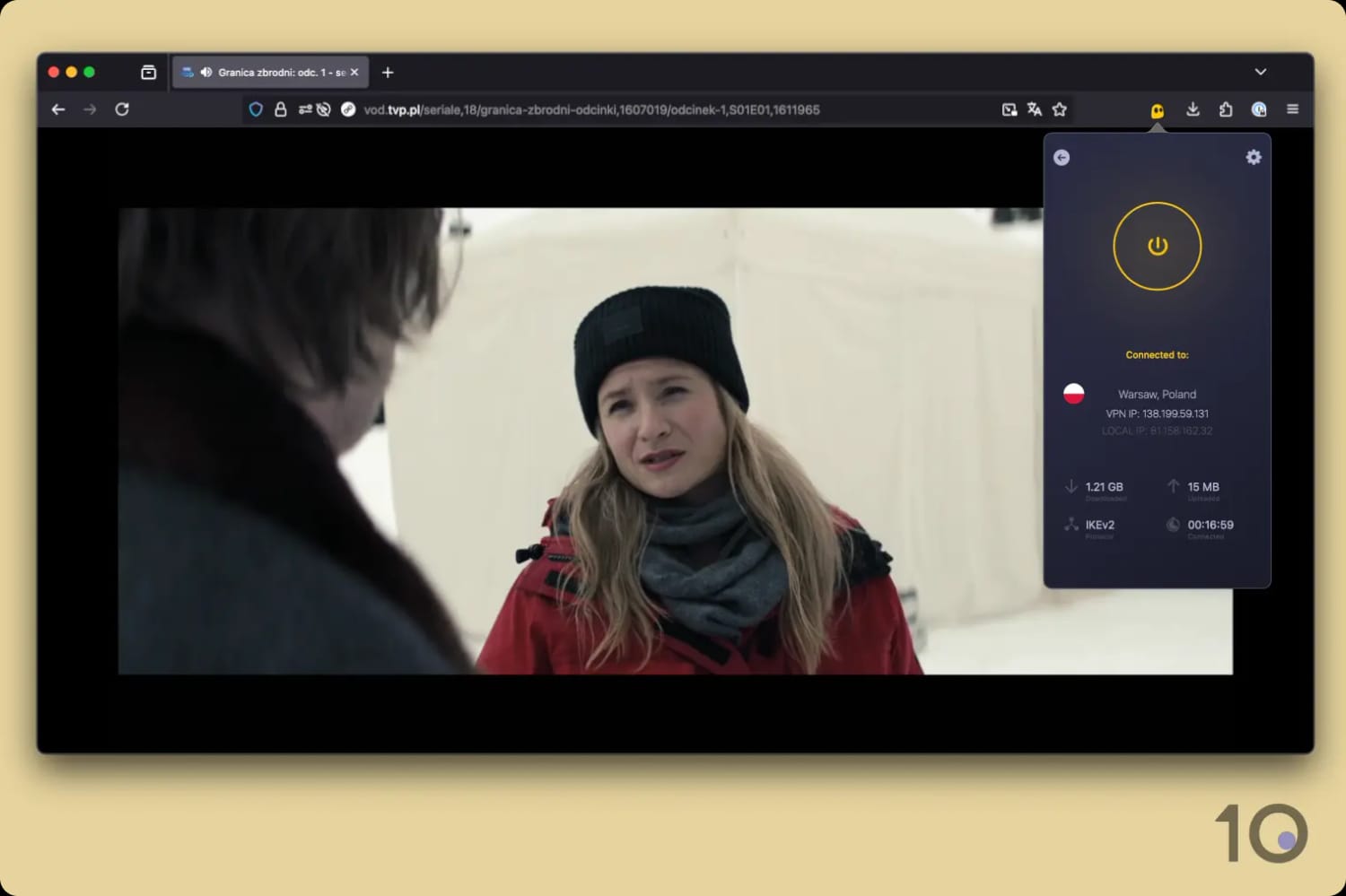 Streaming TVP VOD za pomocą CyberGhost