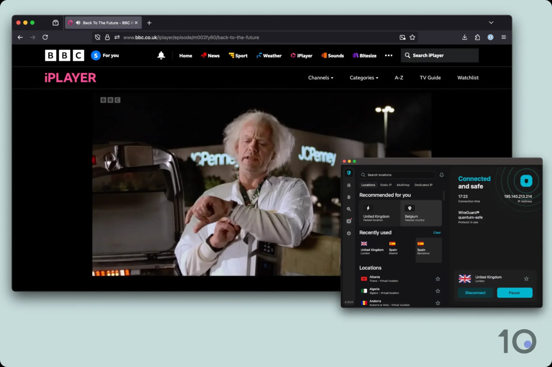 Watching BBC iPlayer abroad with Surfshark