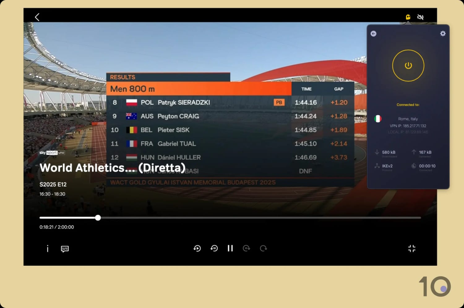 Sky Sports Uno su Sky Go Italia dall’estero con CyberGhost
