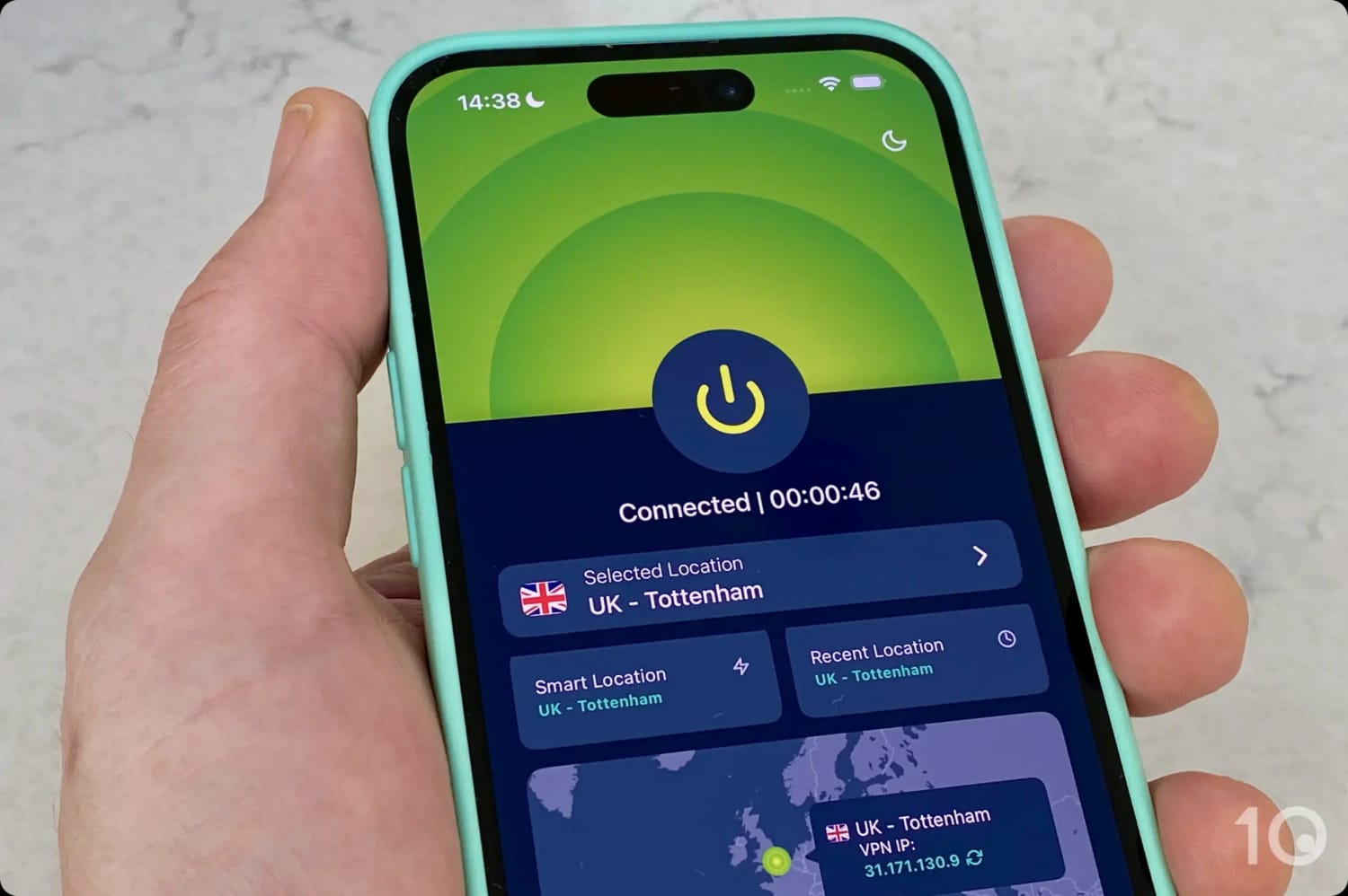 Connected to One of ExpressVPN's London Servers.