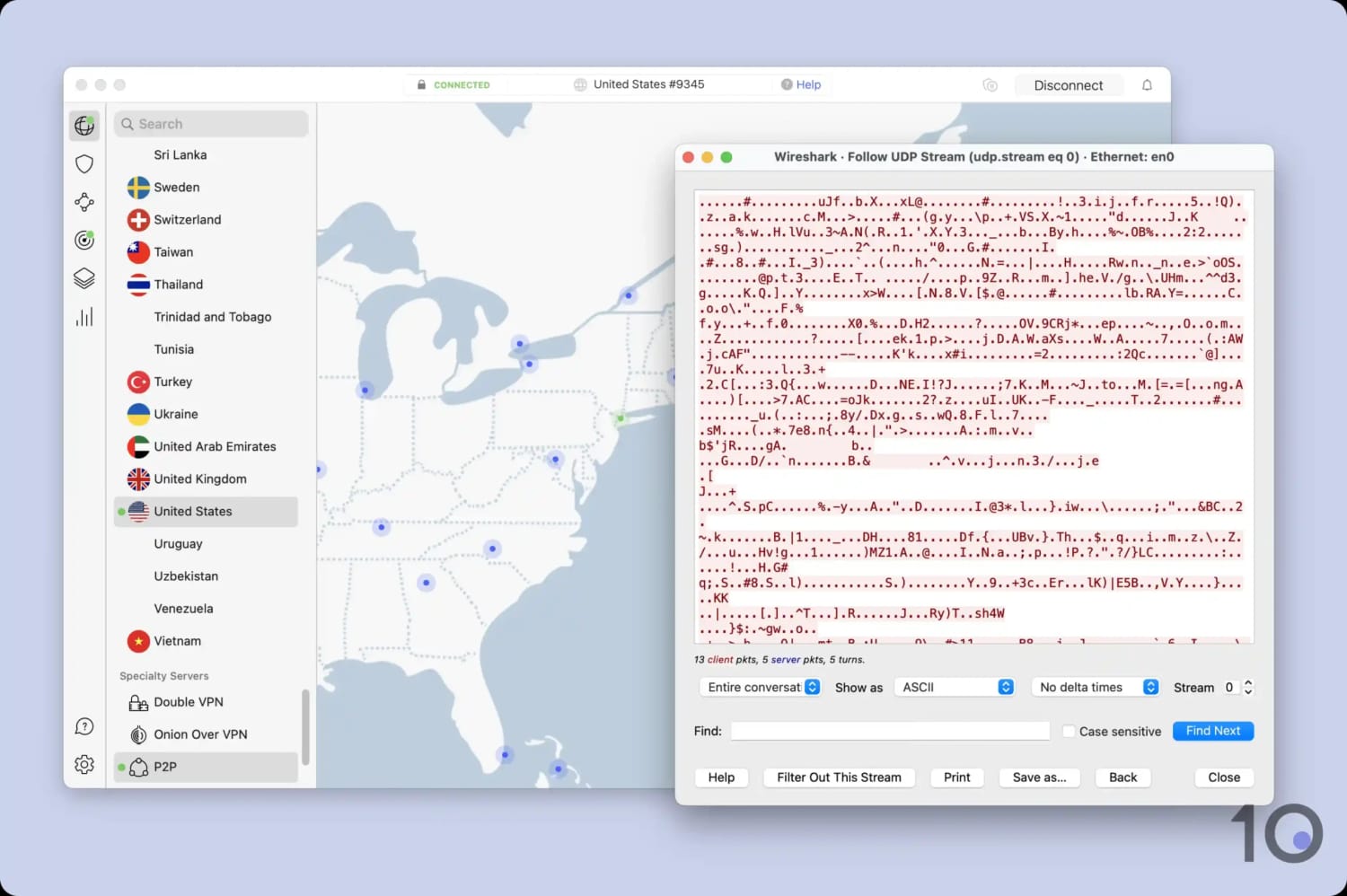NordVPN Wireshark results