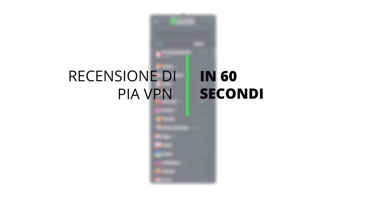 Recensione video di PIA VPN