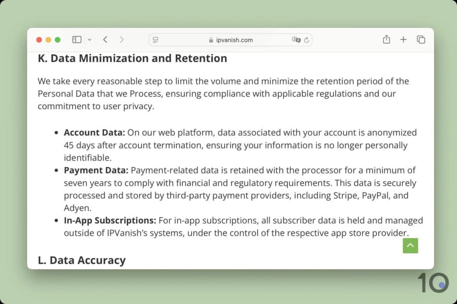 IPVanish Privacy Policy