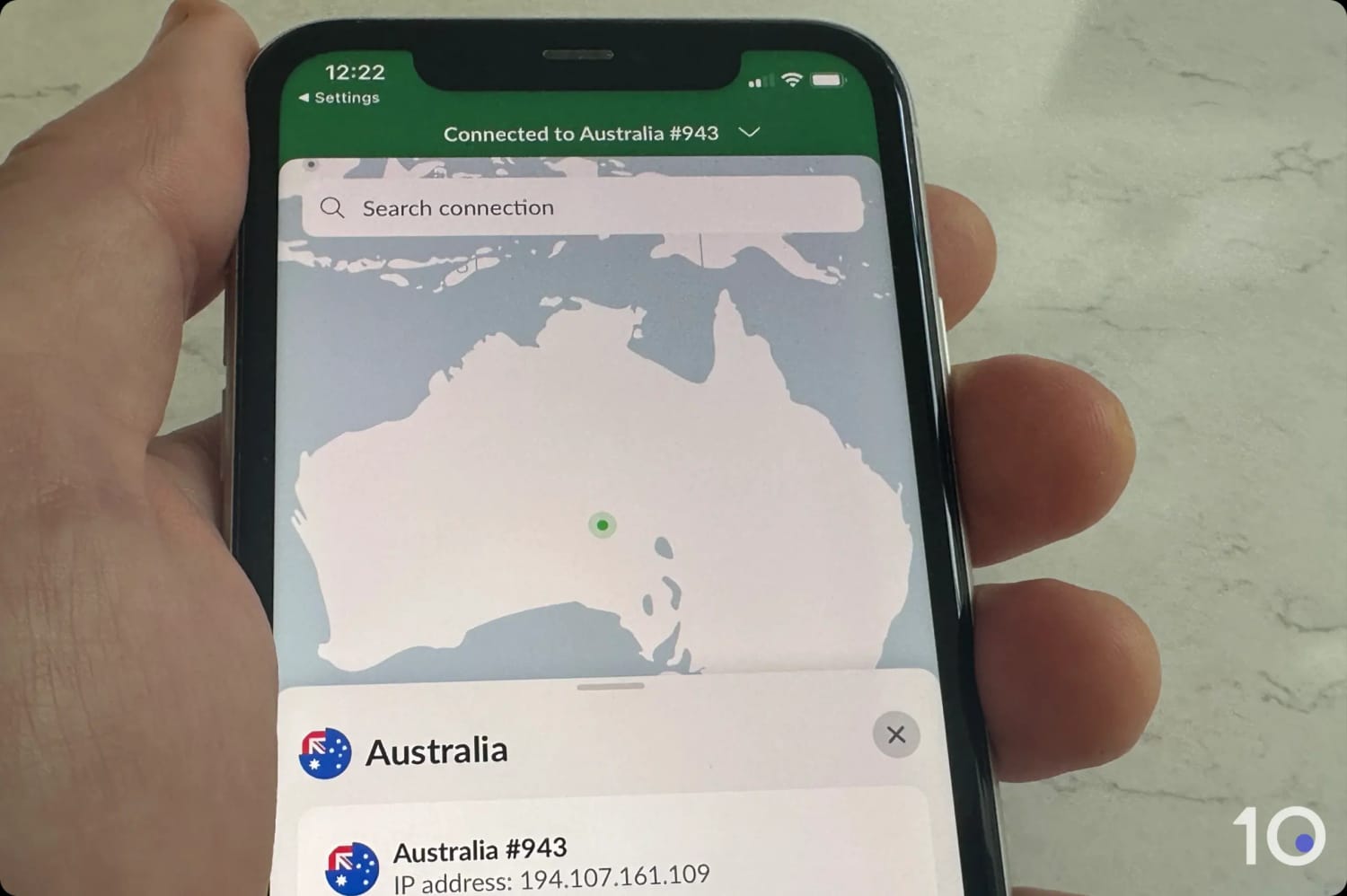 Connected to a NordVPN Australian Server