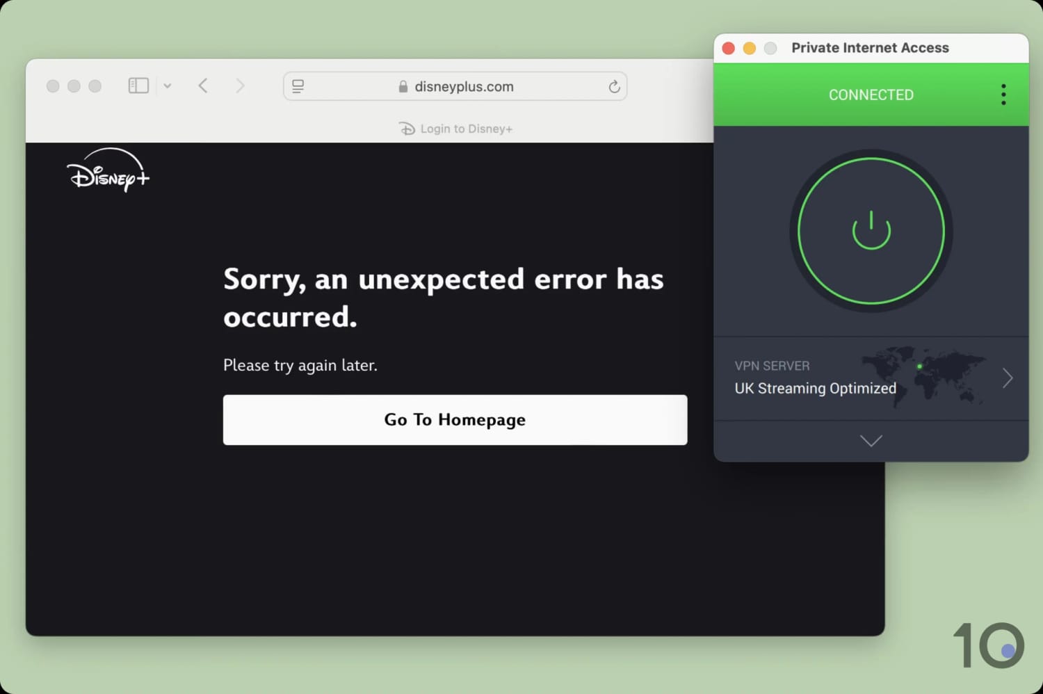 PIA failing to unblock Disney+ UK