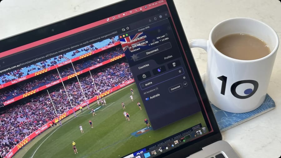 Proton VPN funziona sorprendentemente bene con Kayo Sports