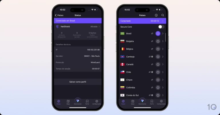 Aplicativo Proton VPN para iOS