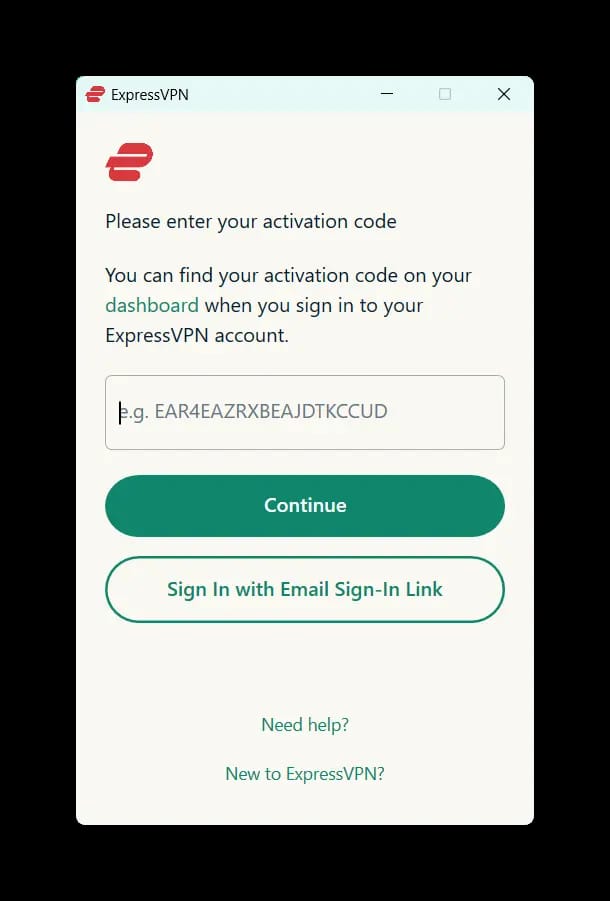 Entering Your Unique Dedicated IP Activation Code