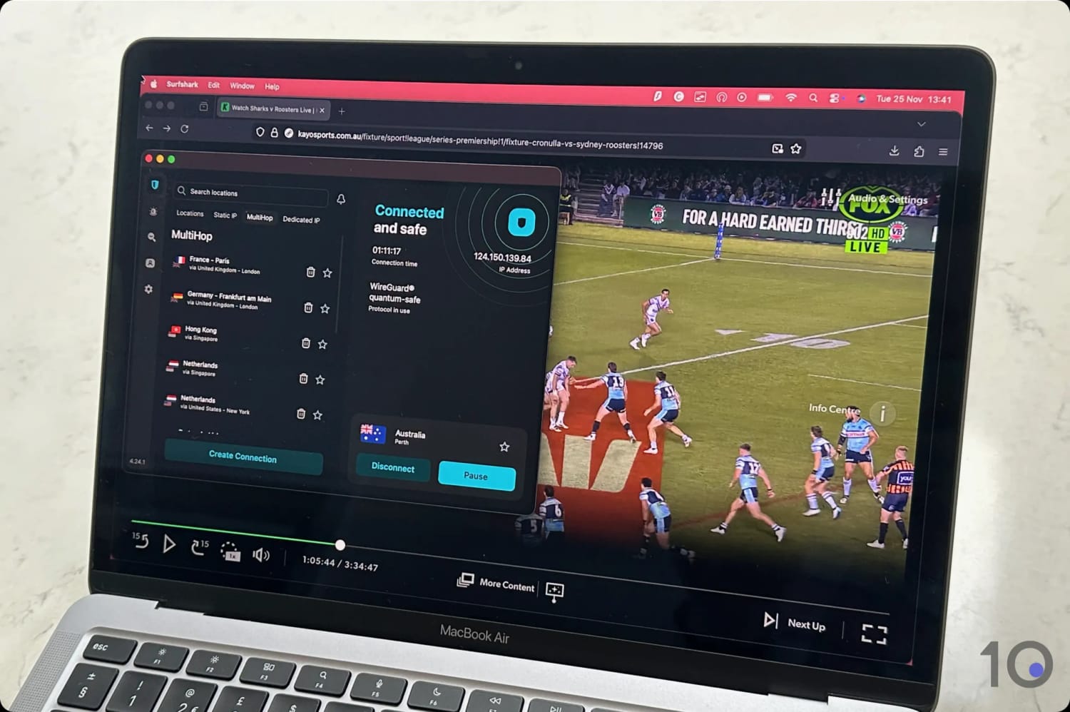 We Used Surfshark to Stream Kayo Sports from Overseas