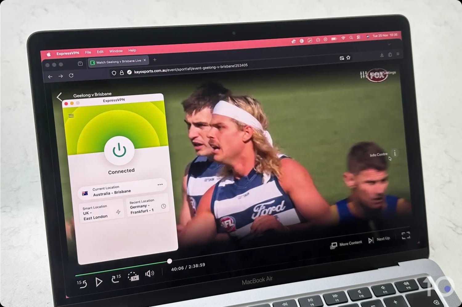 Watching the AFL Live on Desktop with a VPN