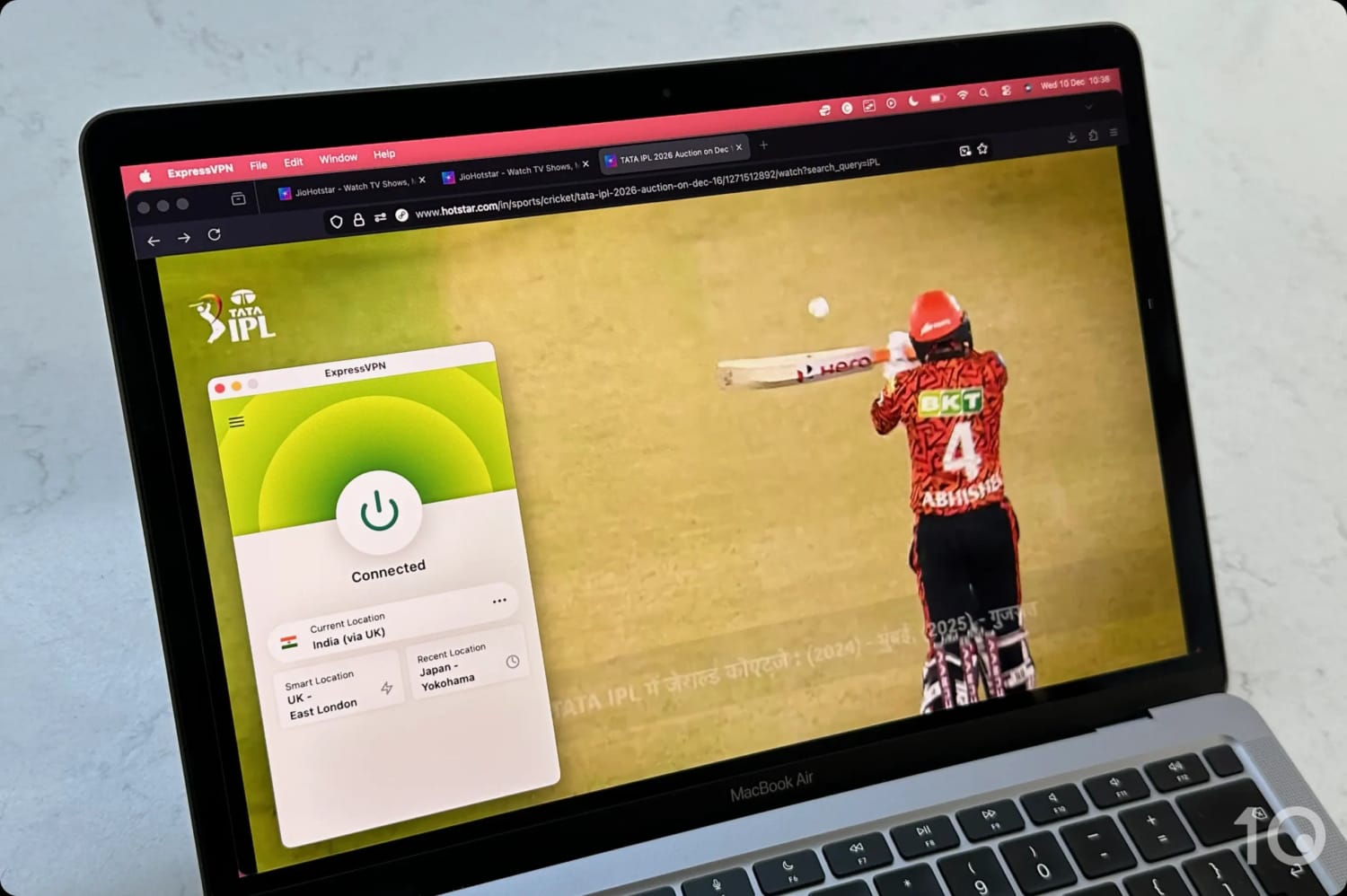 Streaming the IPL with ExpressVPN on Desktop