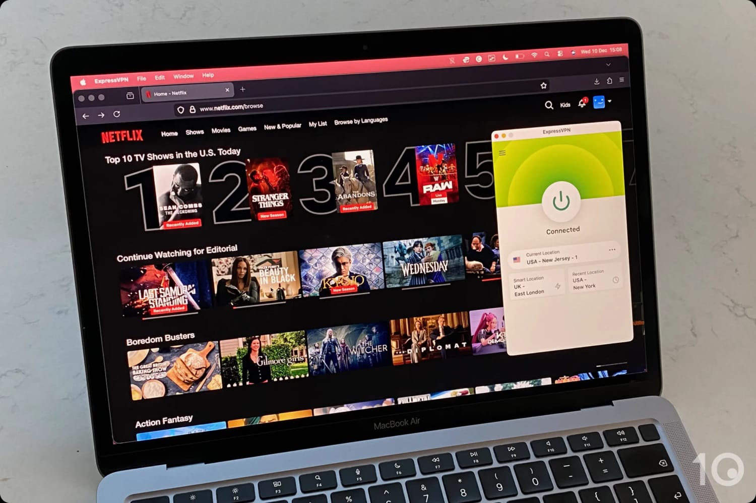 ExpressVPN Unblocking US Netflix from Abroad